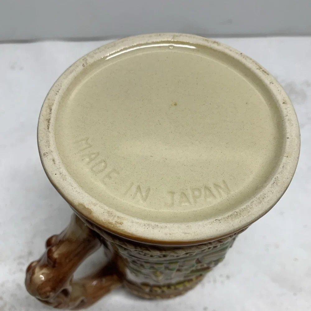 1960s-1970s South Dakota Mt Rushmore Corn Palace Beer Stein Mug Made in Japan